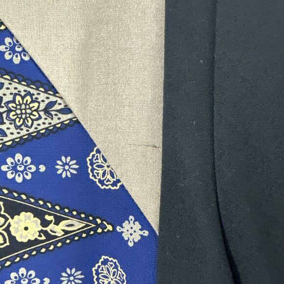 Koos Of Course Mixed Pattern Blue Black Button Up Shirt Womens Size L Lagenlook - Picture 6 of 12